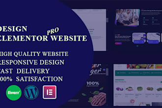 design wordpress website with elementor pro