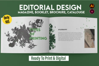 create editorial design magazine and booklet