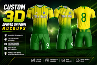 create custom 3d sports jersey and uniform mockups