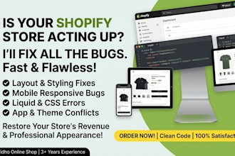 fix shopify responsive layout issues and mobile design bugs