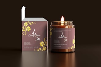 do candle label design or product label design
