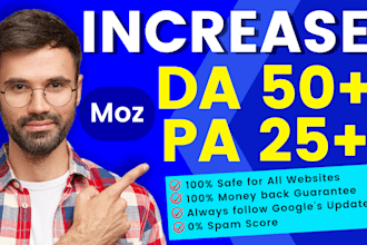 increase domain authority moz da 50 plus