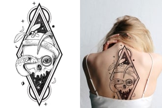 draw a custom tattoo design for you