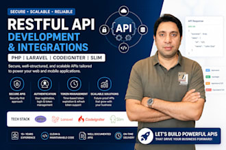 develop restful apis and API integrations using laravel and PHP
