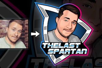 design youtube, gaming, twitch, mascot, and avatar logo from image