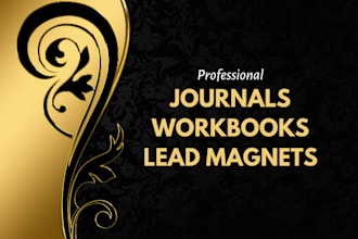 design fillable workbook, journal, worksheet and lead magnet