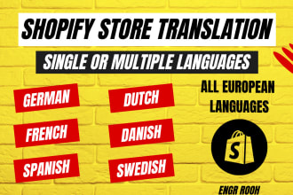 manually translate your complete shopify store with products