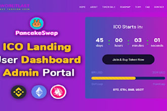 do complete ico token pre selling landing or cryptocurrency website