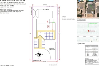 design solar pv  permit , using cad