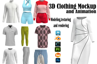 do 3d clothing mockup animation for your clothing brand in 24 hours