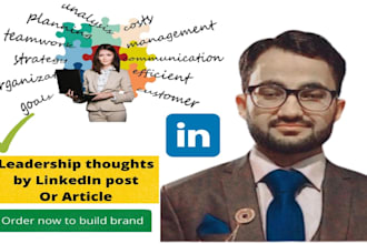write your thought leadership article, linkedin post