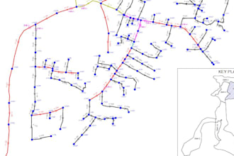 design water supply distribution network in watergems