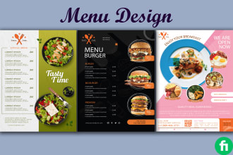 do modern restaurant menu design