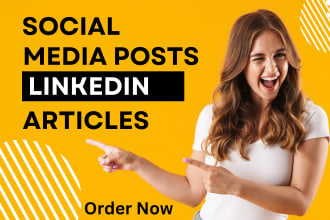 write high quality social media and linkedin posts articles and newsletter