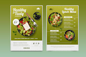 design digital restaurant menu,food menu,flyer or brouchure
