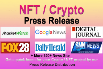 do nft promotion crypto marketing by using press release