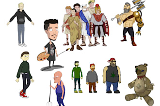 create 2d cartoon character design