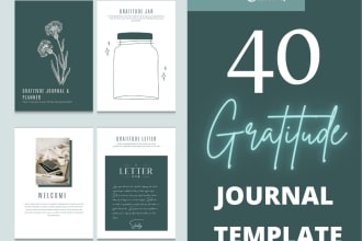 design gratitude journal template for canva