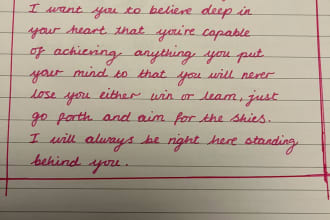 handwrite notes and personalised letters