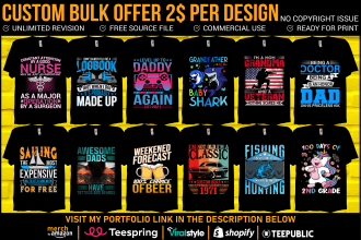 do custom t shirt, trendy typography, and bulk t shirt designs