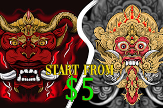 draw anime or japanese art digital illustration for t shirt