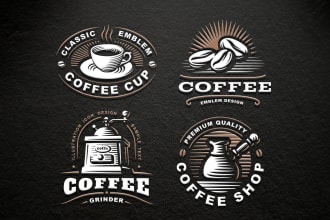 unique logo design for restaurants, cafes, BBQ, and yoga studios