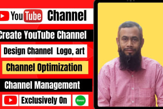 create, setup, optimize and manage youtube channel