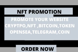 do crypto, discord server, any coin and nft promotion