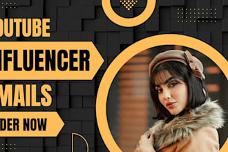 give an email list of youtubers for influencer marketing