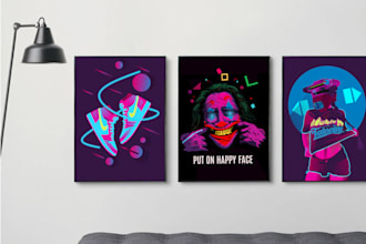 create amazing cyberpunk illustration style for anything