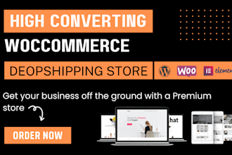 create high converting wordpress woocommerce dropshipping online store website