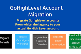 migrate gohighlevel account from whitelabel agencies to your ghl account