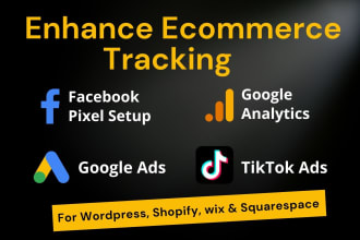 setup ga4 ecommerce tracking for wp, shopify, wix, squarespace, bigcommerce