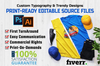 design t shirt custom typography and  trendy designs