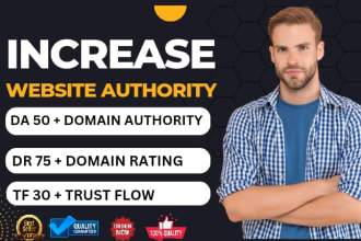 increase ahrefs domain rating DR, moz authority da upto 70 with SEO backlinks