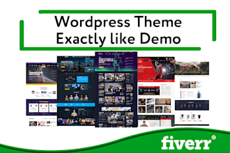 install wordpress theme exactly like demo