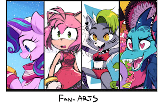 draw pony and furry characters