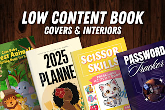 create kdp low content book cover and interior