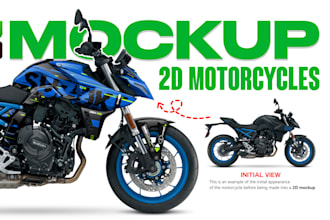 design custom 2d mx motorcycle mockups