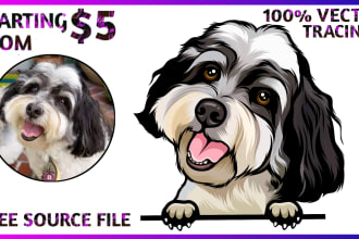 draw cartoon vector for your cat,dog and pet animal in 6 hours