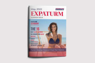 design premium magazine and professional eye catchy cover
