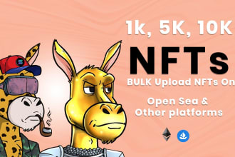 bulk upload nfts and mint nfts to opensea