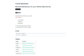 convert your doc to markdown or create markdown for your github readme