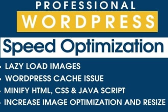 do wordpress website speed optimization and increase page loading speed and time