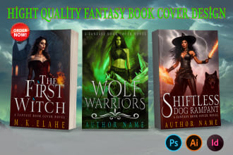 design fantasy, fiction, comic book cover design for kindle