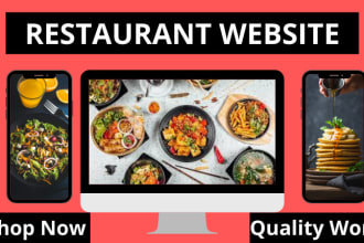 design a restaurant website for online order system