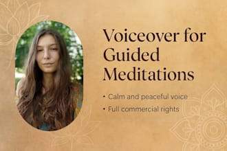 be your calm voice for meditations