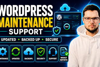 provide monthly wordpress website maintenance and support