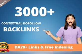 build high quality white hat seo contextual dofollow backlinks da pr tf links