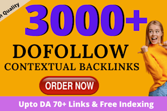 build 3000 high quality SEO blog backlinks dofollow white hat top da pa DR tf